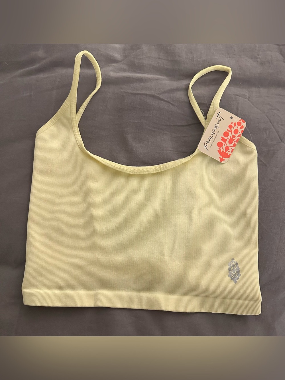 NWT Women's Light Yellow Ribbed Cami- M/L